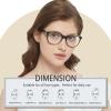 Cyangander 3-Pack Blue Light Blocking Reading Glasses for Women Spring Hinge, Full Frame Cat Eye Readers(+2.0x Magnification Strength ) view 4
