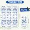 100 Pcs Disposable Hand Towels for Bathroom Funny Paper Guest Towels Decorative Dinner Napkins for Room Wedding Birthday Holiday Anniversary Baby Shower Party (White-Blue) view 3
