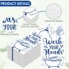 100 Pcs Disposable Hand Towels for Bathroom Funny Paper Guest Towels Decorative Dinner Napkins for Room Wedding Birthday Holiday Anniversary Baby Shower Party (White-Blue) view 4