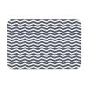 haigof Glitter Grey and White Wavy Stripes Diatomaceous Earth Non Slip Floor Mat Bathroom Kitchen Doormat 15.7X23.6In view 3