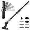 HOTO Flexi Cordless Electric Spin Scrubber, Adjustable Angle, Extendable Handle, Smart Display, IPX7 Waterproof, Powerful Cleaning Scrubber with 8 Replaceable Brush Heads, for Bathtub, Bathroom, Tile view 1