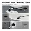 HOTO Flexi Cordless Electric Spin Scrubber, Adjustable Angle, Extendable Handle, Smart Display, IPX7 Waterproof, Powerful Cleaning Scrubber with 8 Replaceable Brush Heads, for Bathtub, Bathroom, Tile view 4