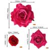 10 Pack Rose Flower Cupcake Decorations Rose Artificial Flowers Cake Toppers Artificial Red Flowers Cake Picks for Baby Shower DIY Wedding Birthday Valentine's Day Party Supplies view 2