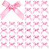 100PCS Tinkrstuff Pink Mini Bows for Crafts, 1.5*2" Fabric Small Bows for Decoration,Satin Ribbon Tiny Bow for Clothes Ornament, Cute Christmas Tree Bows &Thanksgiving Gifts Party Cake Balloon Treats view 1