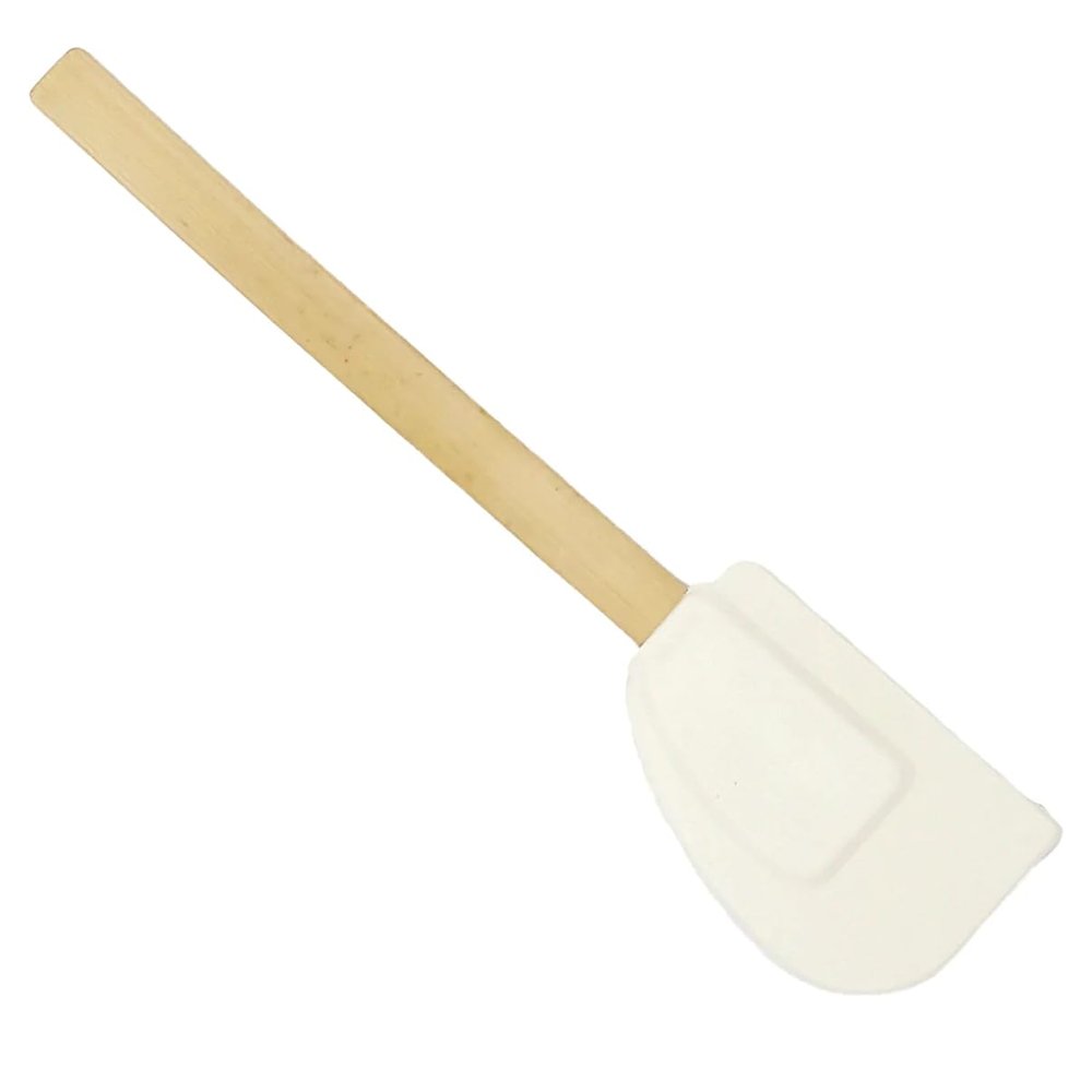 For Rubber Bowl Scraper with Bamboo Handle