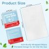 Denture Cleaner Wipes Disposable Teeth Gum Retainer Wipe Oral Care, Tooth Gums Cleaning Dental Dentures Tablets, Denture Adhesive Food Debris Braces Stain Odor Remover for Adults Elderly Mint 200 Pcs view 2
