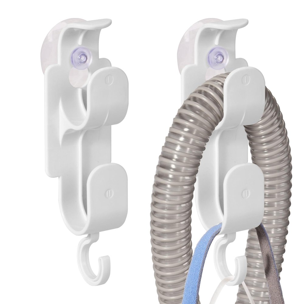 Resdolf CPAP Hose Holder for Bed, CPAP Hose Hanger for Tube & Mask with Anti-Unhook,Hose Organizer Avoids Hose Tangle and Help You Sleep Better (2)