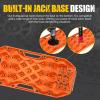 BUNKER INDUST Offroad Traction Boards with Jack Base, Pair Portable Recovery Track Tire Traction Mat - Orange Sand,Mud,Snow Tracks(Replaceable Dual Colors Teeth/Rugged Steel Plate), Gen 12th view 3