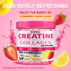 Creatine for Women, 5000mg Creatina Monohidratada Gummies with Collagen + BCAA Chews for Muscle Recovery, Boost Endurance, Flavored Pre-Workout Supplement, Sugar-Free, No Bloating, 4 Gummies Per Day view 2