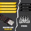 BUNKER INDUST Offroad Traction Boards with Jack Base, Pair Portable Recovery Track Tire Traction Mat - Black Sand,Mud,Snow Tracks(Replaceable Dual Colors Teeth/Rugged Steel Plate), Gen 12th view 2
