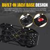 BUNKER INDUST Offroad Traction Boards with Jack Base, Pair Portable Recovery Track Tire Traction Mat - Black Sand,Mud,Snow Tracks(Replaceable Dual Colors Teeth/Rugged Steel Plate), Gen 12th view 3