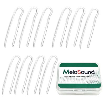 10-Pack Preformed BTE Earmold Hearing Aid Tubes Replacement, Clear Soft Flexible Tubing 3.1mm OD 2mm ID, Cut-to-Length to Reduce Feedback, Size 13#