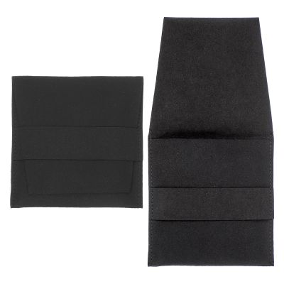 uxcell 2 Pcs Microfiber Jewelry Pouch, 8 x 8cm Jewelry Packaging Bag Small Portable Envelope Style Storage Pouch for Earring Bracelet Necklace Brooches Pendants Packaging, Black