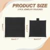 uxcell 2 Pcs Microfiber Jewelry Pouch, 8 x 8cm Jewelry Packaging Bag Small Portable Envelope Style Storage Pouch for Earring Bracelet Necklace Brooches Pendants Packaging, Black view 2