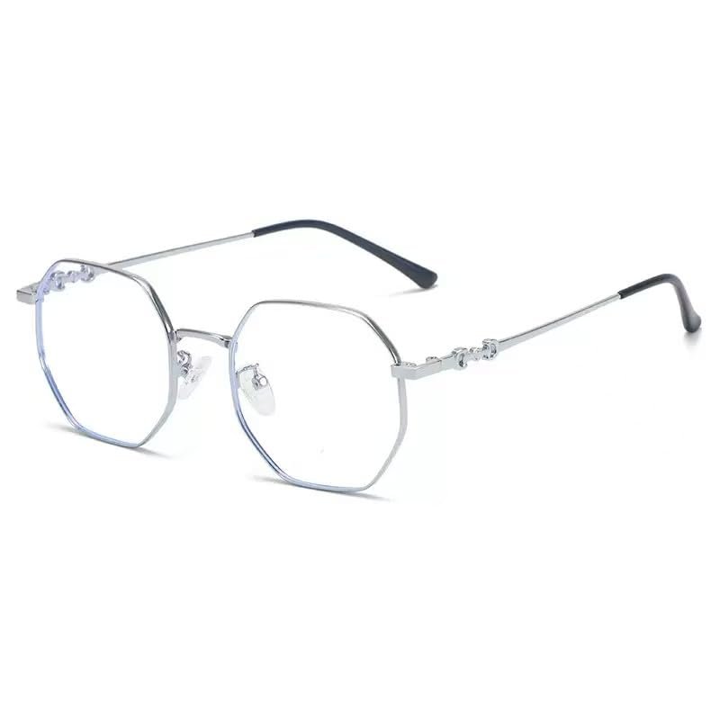 2-in-1 Blue Light & UV Protection Glasses for Men & Women, Non-Prescription Photochromic Glasses for Game & Read (Silver, Photochromic)