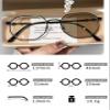 2-in-1 Blue Light & UV Protection Glasses for Men & Women, Non-Prescription Photochromic Glasses for Game & Read (Black, Photochromic) view 4