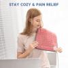 Portable Heating Pad for Back Pain, Travel Electric Heat Pad with Moist Heat Option, 6 Heat Levels & Auto Shut-Off, Soft Washable Cover, Ideal for Office, Home, or Travel Use view 2