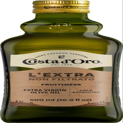 Costa D'Oro - L' EXTRA - UNFILTERED - Extra Virgin Olive Oil, Cold Extracted, Balanced Flavour Suitable for All Recipes and Salad Seasoning - 500 Ml. (16.9 fl OZ)