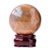 HSDXBA Natural Orange Moonstone Crystal Ball with Stand Healing Gemstone Sphere Gift for Reiki, Meditation, Witchcraft, Wicca, FengShui Home Decorative,55~60mm view 1