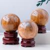 HSDXBA Natural Orange Moonstone Crystal Ball with Stand Healing Gemstone Sphere Gift for Reiki, Meditation, Witchcraft, Wicca, FengShui Home Decorative,55~60mm view 3