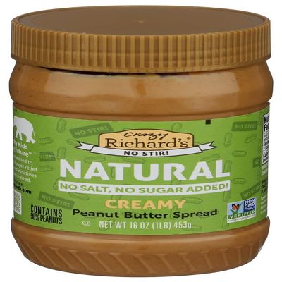 Crazy Richard Peanut Butter No Stir 16 oz (Pack of 12)