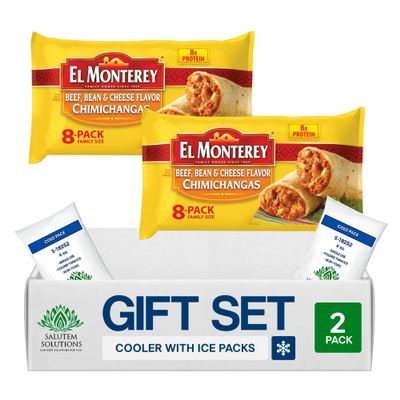 Salutem Vita Beef Bean Cheese Flavor Chimichangas Frozen Meal, Gift Set Pack of 2