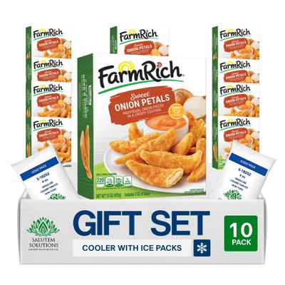 Salutem Vita Sweet Onion Petals with Aussie Dipping Sauce, Frozen Snacks and Appetizers, Gift Set Pack of 10