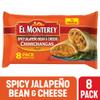 Salutem Vita Spicy Jalapeno Bean and Cheese Chimichangas, Frozen Mexican Food Gift Set Pack of 8 view 3