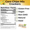 Corn Chips Mix Crackers 8.8 Oz, Gluten Free, Vegan, NON GMO, Natural, Halal, in Resealable Bag, Crunchy view 3