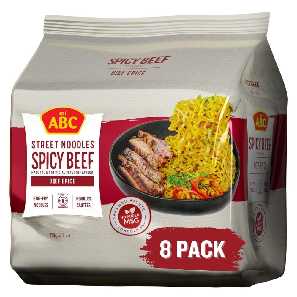 Abc Noodles Street Spicy Beef 11.3 oz (Pack of 8)
