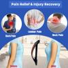 FAJAERNY Back Stretcher, 3 Level Adjustable Lumbar Back Cracker Board, Relief for Lumbar Area Pain, Scoliosis Aid, Spine, Herniated Disc, Lumbar Support Board, Extra NBR Pad & Silicone Pad (Red) view 2
