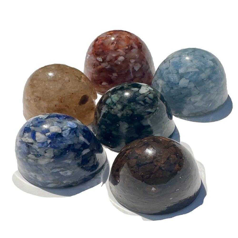 Rise Perspective Cherry Quartz Power Dome Resin Crystal Many Beautiful Ingredients and Colors! pdres(Cherry Quartz)
