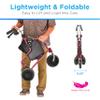 NOVA Traveler Folding 3-Wheel Walker with Tray, Basket, Pouch & Cup Holder, Lightweight Mobility Aid for Seniors & Adults, 8 All-Terrain Wheels for Tight Spaces & Travel, Red view 4