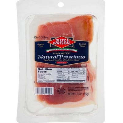 D&W Imported Thin Sliced All Natural Prosciutto Pack Of 4