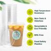 [100 Sets] 24 oz Disposable Clear Plastic Coffee Cups with Strawless Sip Lids (100 Cups with 100 Lids) view 3