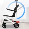 Transport Wheelchair Lightweight Foldable,Wheelchairs for Adults,Portable Wheelchair,200lbs Capacity,Carbon Steel Frame,Transport Chair for Adults and Seniors,15.75" Seat for Travel, Camping (White) view 4