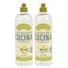 Cucina Fruits & Passion Biodegradable Concentrated Liquid Dish Soap Detergent 16.9 Ounces - 2 Pack (Sea Salt and Amalfi Lemon) view 1