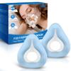 2PCs Replacement F20-Style Fabric Mask (Small) - No Silicone Contact, CPAP Full Face Cushion Wrapped by Cooling Fabric for Airfit F20 & Airtouch F20, No Stuffiness Even in Hot Weather (Blue-S) view 1