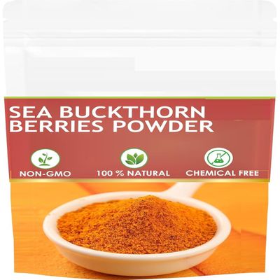 10.58oz Pure Dry Sea Buckthorn Powder | Dry Sea Buckthorn Berries | Rich in Fiber, Omegas, Vitamin C, (300gm)