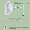 Waterless Urinal With Hose And Flush Valve Wall Mounted Plastic Urinals Commercial Urinals Universal Washout High Efficiency Urinal Outdoor Bathroom Urinals Garage Urinals(Urinal+Hose+Flush Valve) view 3