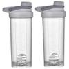 2Pcs Shaker Bottles for Protein Mixes, 700ml BPA & Phthalate-Free Shaker Bottle with Sturdy Screw Lid, Leakproof Cup for Protein Shakes & Pre Workout Bottle view 1
