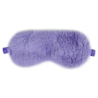 1 Pack Sleep Mask, Eye Shade, Fur Blinkfold, Soft Plush Eye Sleeping Mask for Women, Men, Kids, Boys, Girls (Purple)