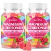 1000mg Magnesium L-Threonate Gummies for Adults - Muscle & Nervous System Support, Vegan, Sugar-Free Raspberry Flavor, 120 Gummies view 1