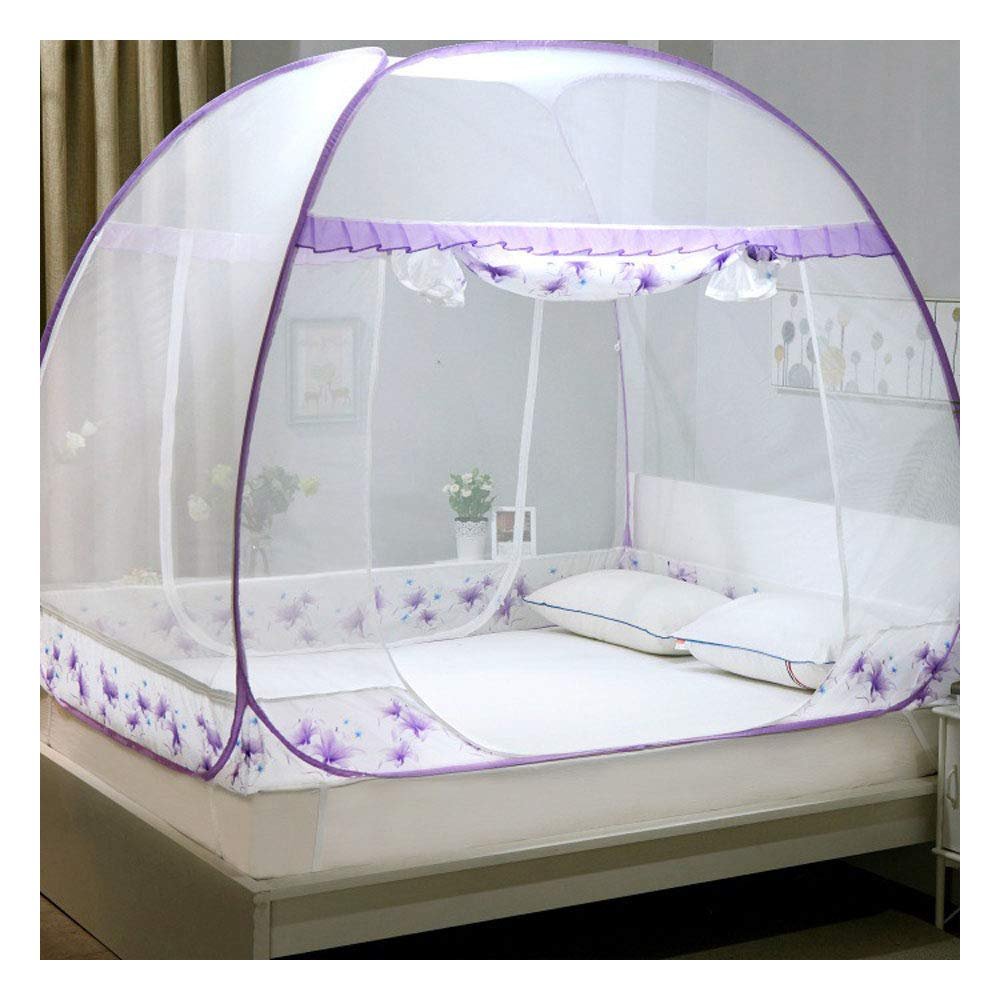 Mosquito Net, Bed Canopy Pop Up Foldable Easy to Setup with Bottom Anti Mosquito Bites for Bed Camping Travel Home Outdoo(4,1.2 * 2m)