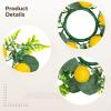 Chewtoyo 4-Piece Floral Candle Ring Wreaths for Seasonal Table Decor, 4-Inch Center, Bright Lemon and Flower Design, Great for Weddings and Special Events view 2