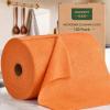 CHAUNCEY HOME Microfiber Cleaning Cloth Roll100 Pack, Tear Away Microfiber Towels, Reusable, Washable, Scratch-Free, Kitchen Towels for Car, Home, Kitchen, Glass, Dishes(Honey Orange) view 1