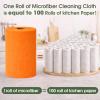 CHAUNCEY HOME Microfiber Cleaning Cloth Roll100 Pack, Tear Away Microfiber Towels, Reusable, Washable, Scratch-Free, Kitchen Towels for Car, Home, Kitchen, Glass, Dishes(Honey Orange) view 3