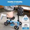 WHLICKS Premium Knee Scooter for Adults for Foot Surgery, Foldable & Steerable Knee Walker with Dual Brakes, Medical Knee Scooter for Broken Foot Injured, Lightweight Leg Scooter for Broken Ankle view 3