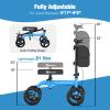 WHLICKS Premium Knee Scooter for Adults for Foot Surgery, Foldable & Steerable Knee Walker with Dual Brakes, Medical Knee Scooter for Broken Foot Injured, Lightweight Leg Scooter for Broken Ankle view 4