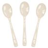 SietDESEO 50 PCS Ivory Plastic Spoons Disposable Utensils Heavy Duty Ivory Spoons Disposable Cutlery for Birthday Wedding Baby Shower Bridal Shower Plastic Silverware view 1